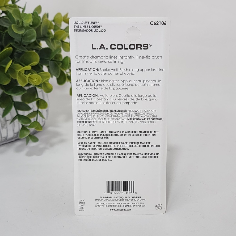 L.A. COLORS Liquid Eyeliner Matte Brown C62106 ~ Fine Tip Brush ~ New - Picture 8 of 8